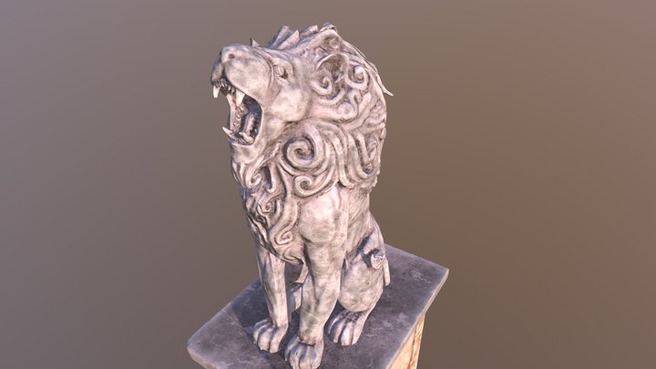 Lion Statue 3D Model