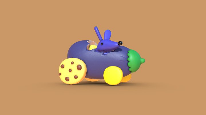 Eggplant mouse 3D Model