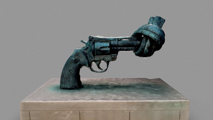 Knotted gun by Carl Fredrik Reuterswärd