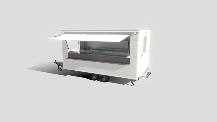 Food trailer Large Category (4.5m x 2.25m) 3D Model