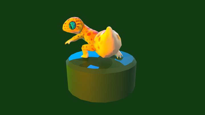 Gecko Hunting 3D Model
