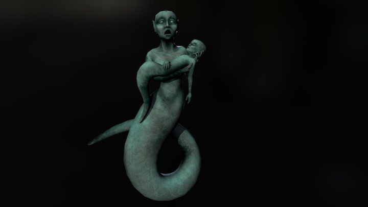 Underwater Statue 3D Model