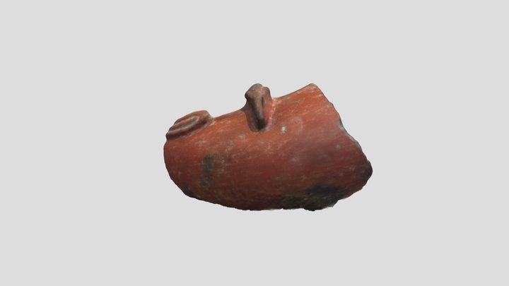 Pelican Ceramic Bowl Fragment 3D Model