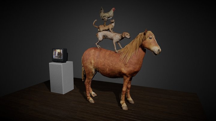 Katarzyna Kozyra, Piramida zwierząt, 1993 3D Model