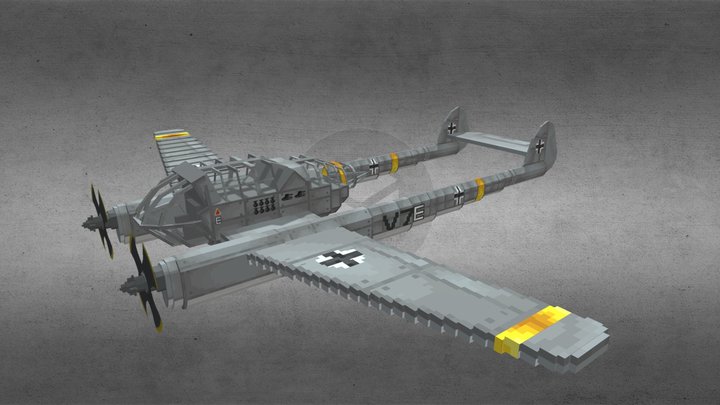 Focke Wulf Fw 189 - Minecraft Model 3D Model