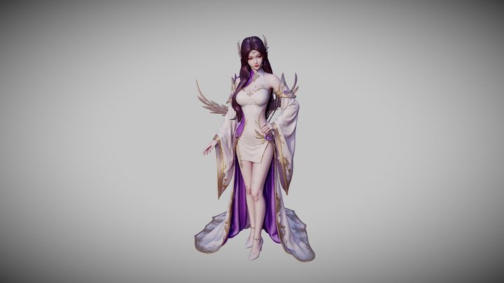 Donghua girl 3D Model