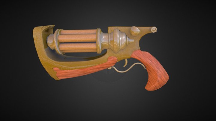 Steampunk Gun! 3D Model