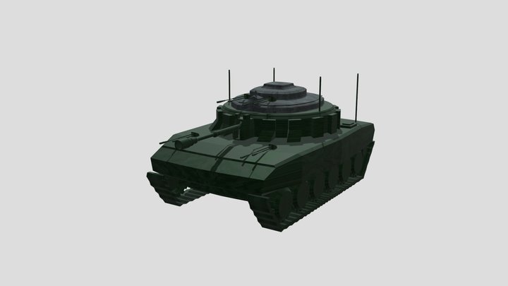 char de combat 3D Model