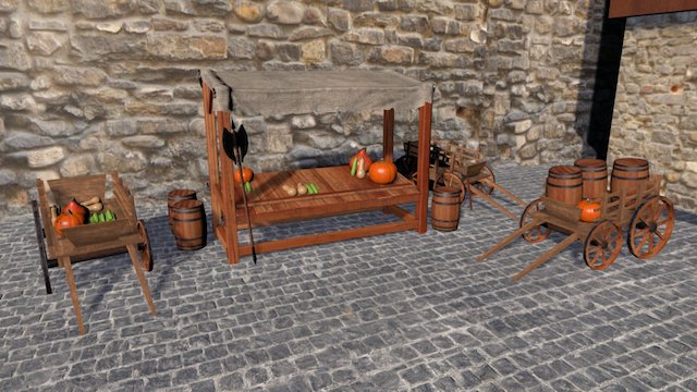 Medieval Scene 3D Model