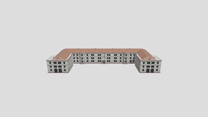 Soviet brick apartment building