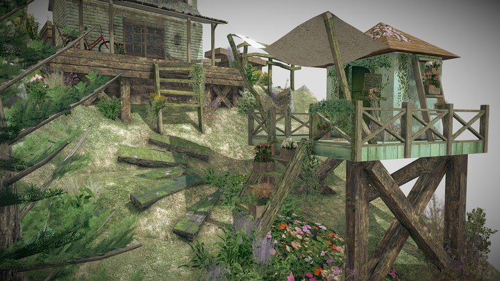 DAE Diorama - ECO HOUSE 3D Model