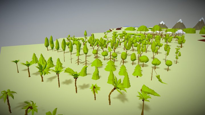 Low Poly Pack Tree(2.2) 3D Model