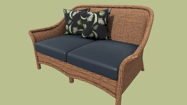 IRA 2 Seater Sofa 3D Model