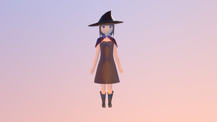 Lily - Low-Poly Sorceress 3D Model