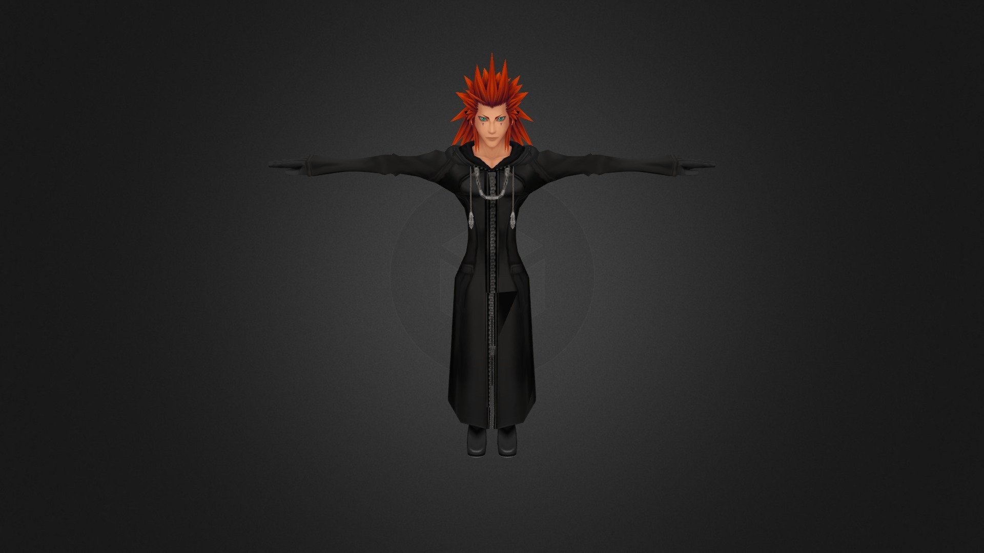 PSX PS2 PS3 - Kingdom Hearts 2 - Axel - 3D model by entei555 [f1e57a6 ...