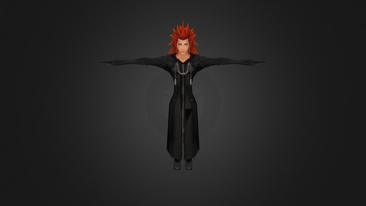 PSX PS2 PS3 - Kingdom Hearts 2 - Axel 3D Model