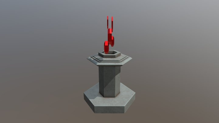 Ruby Magical Gemstone 3D Model