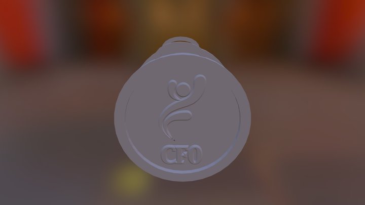 Medalha Repartida 3D Model