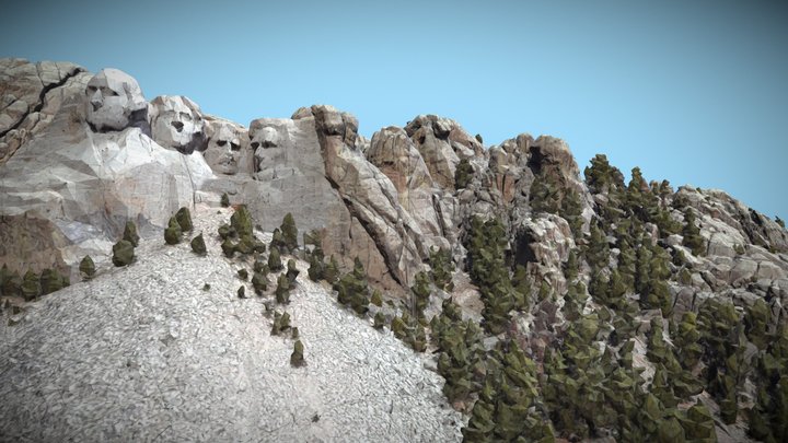 Mount Rushmore, Black Hills, Keystone, SD, USA – Kostenloses 3D-Modell STL