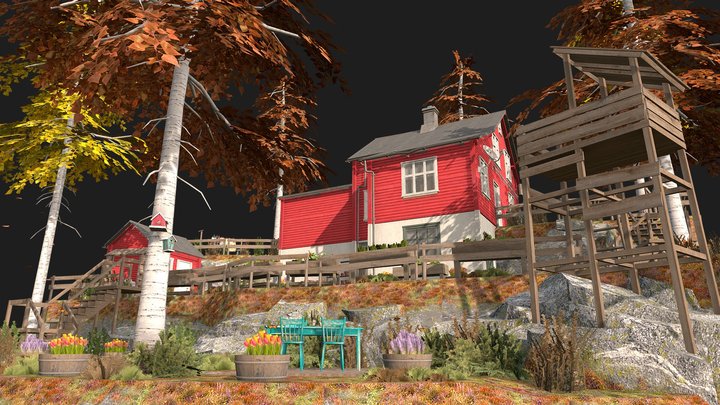 DAE Diorama - Grandma's House 3D Model
