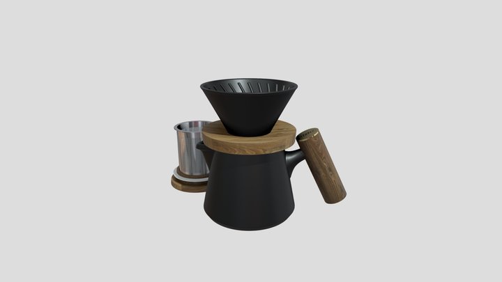 Aurora XT Dripper Coffee Maker Set CZ-07A 3D Model