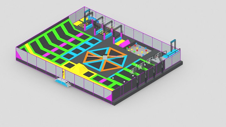 Trampoline Park 3D Model