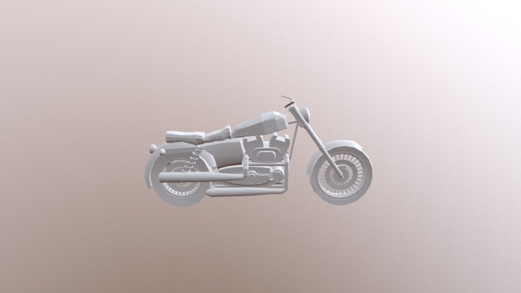 Motor Bike Low Poly