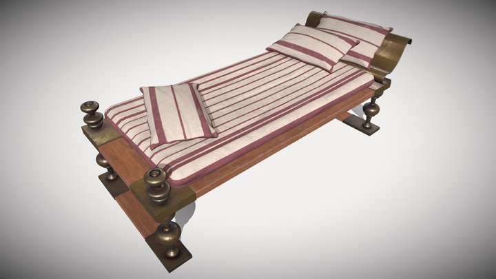 Roman bed - Triclinium - Lectus cubicularis 3D Model