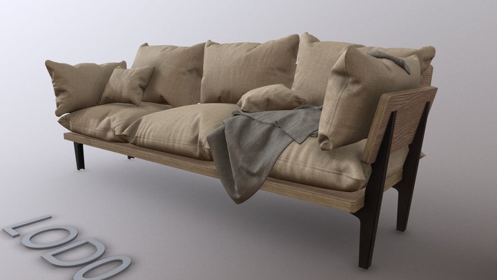 Floyd 3 Seater 3D Model