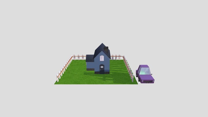 Casa Y Coche 3D Model