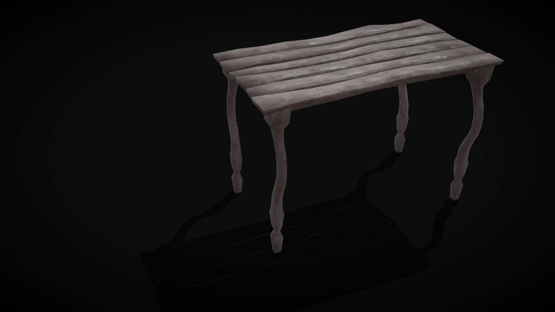 3D model Rustic wood table - This is a 3D model of the Rustic wood table. The 3D model is about a wooden table with a white top.