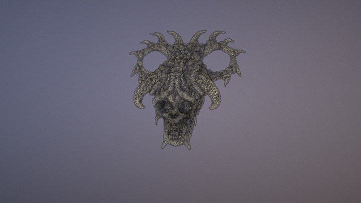 Decorative Alien skull 3D Model