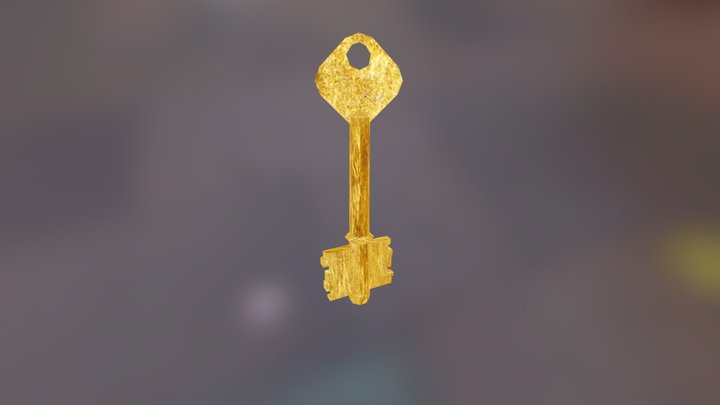 Golden Key 3D Model