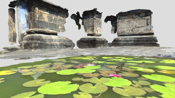 Lotus Pond, Gadaladeniya Vihara 3D Model