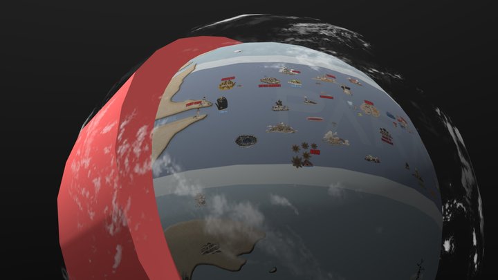 Basic 3D Map of One Piece World 3D Model
