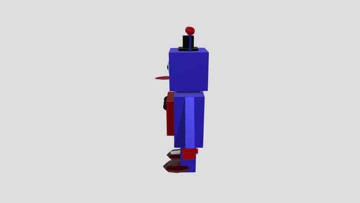 robot with top hat 3D Model