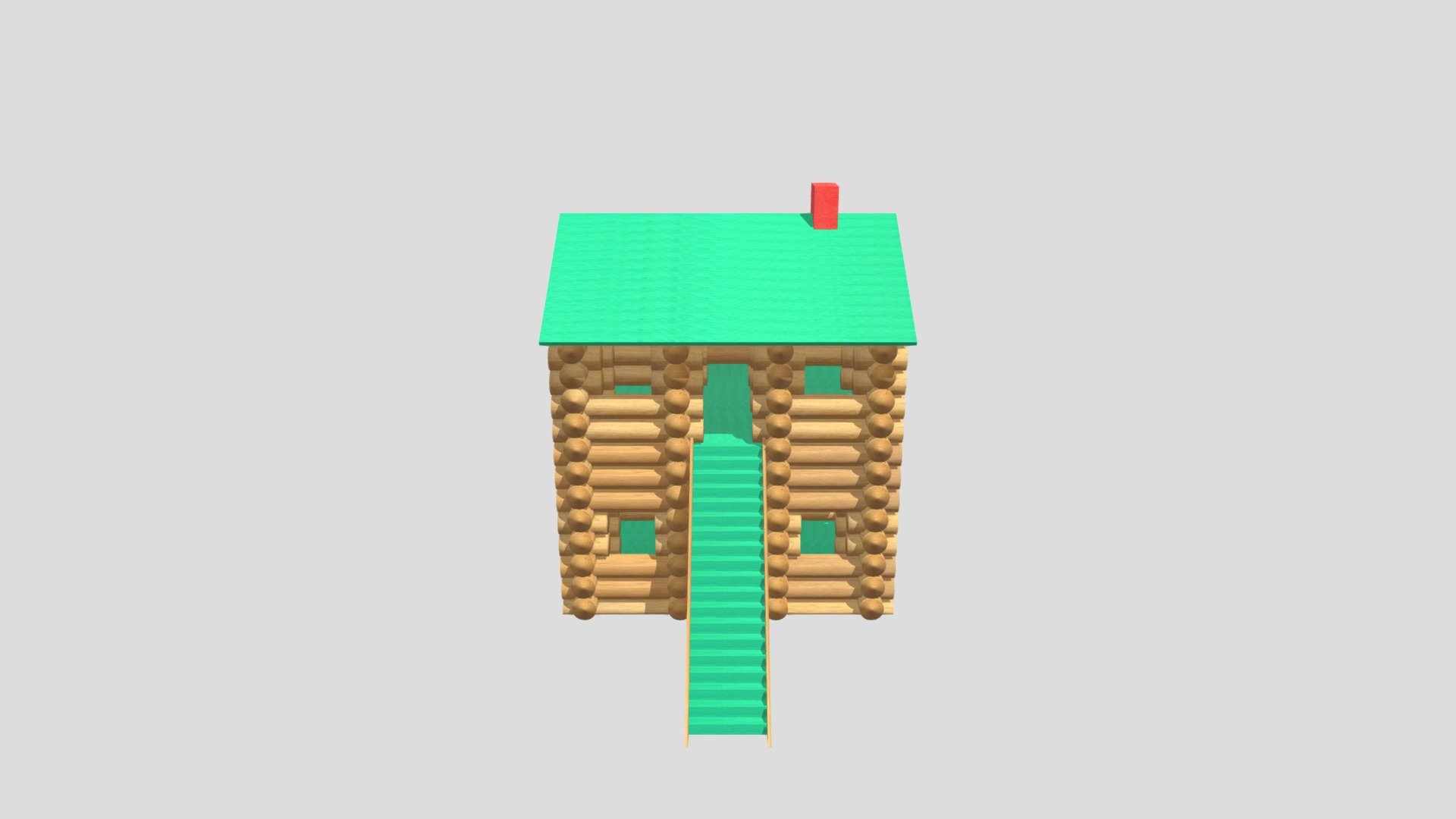 2 Story Lincoln Logs House Human Scale