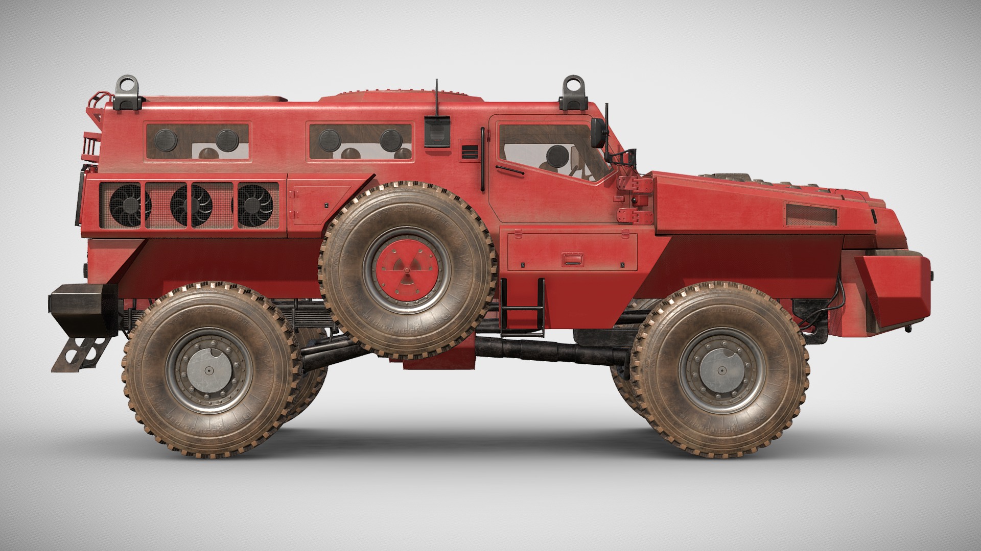 3D model Paramount Marauder - This is a 3D model of the Paramount Marauder. The 3D model is about a red toy truck.