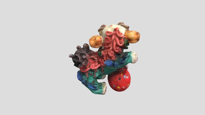 Color lion 3d model 3D Model