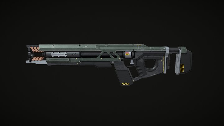 ARC-21 Plasma rifle 3D Model