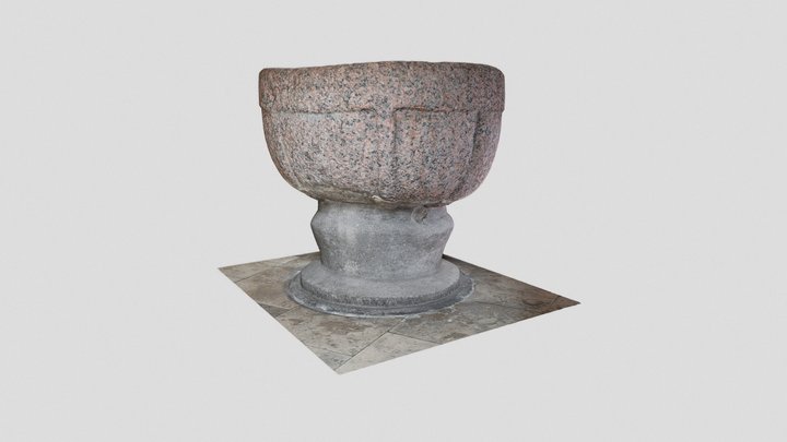 Baptismal font in st. Nicholas church, Grudziadz 3D Model