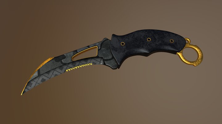 REAPER KNIFE | GOLD SHADOW by @instinctcsgo 3D Model