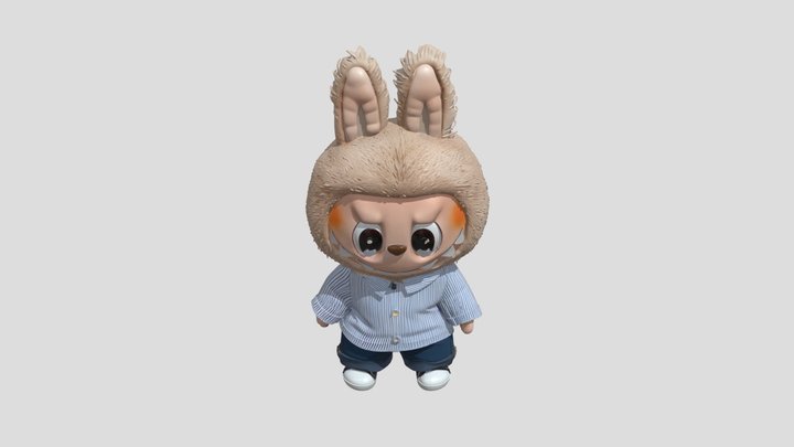 LABUBU figurine in a jacket 3D Model