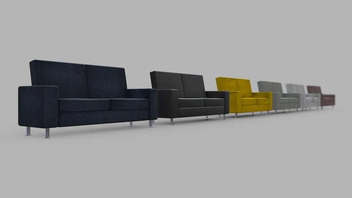 Couch Pack 3D Model