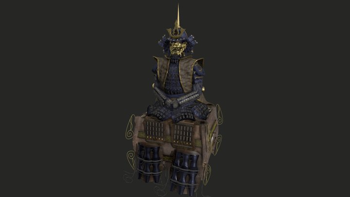 Samurai Armour stand 3D Model