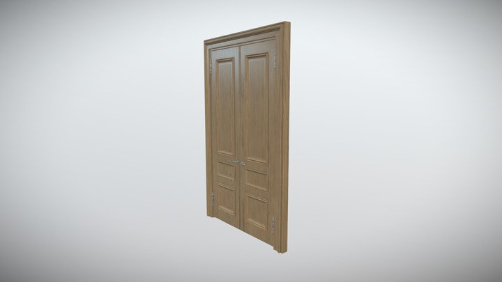Double Panel Door 3D Model