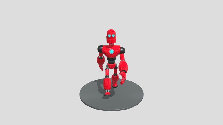 Robot Red 3D Model