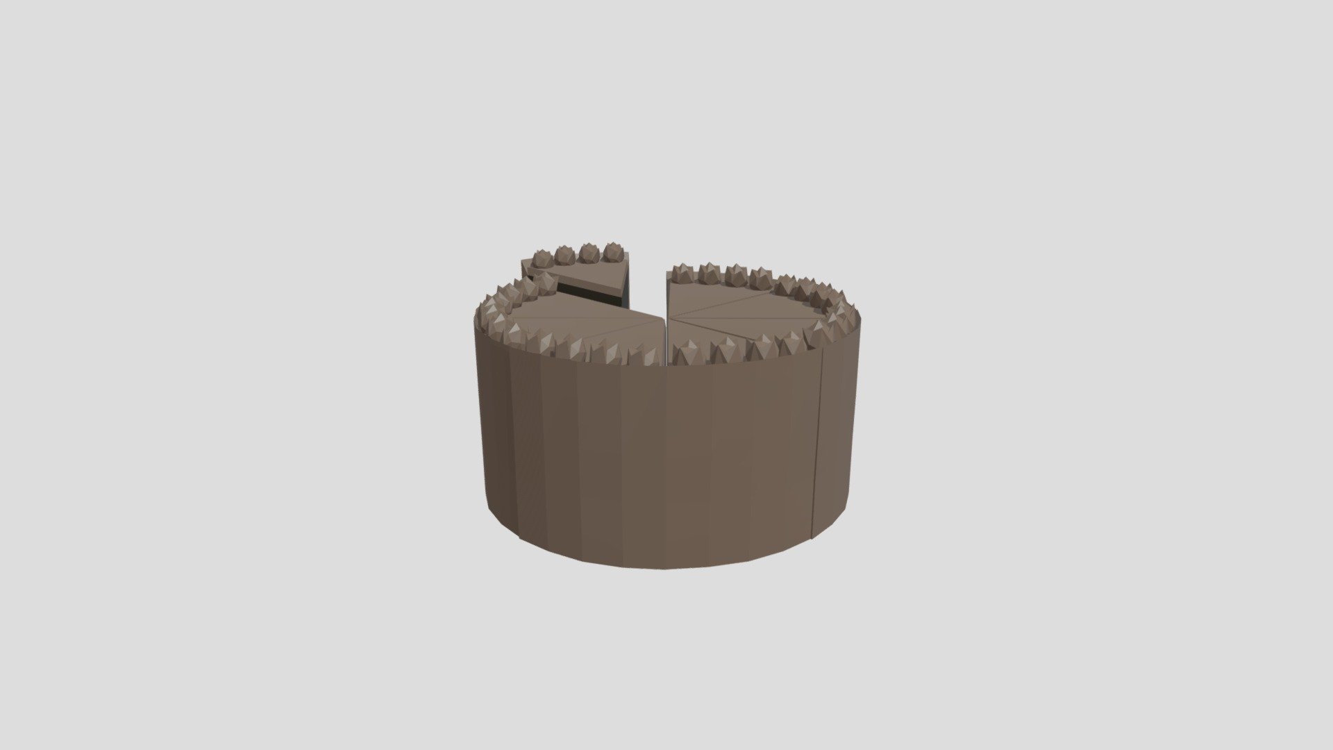 Low-poly Chocolate Cake