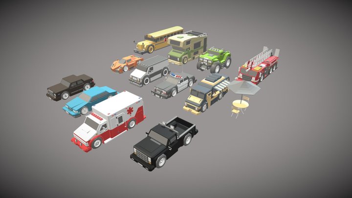 CARTOON CAR 2 3D Model
