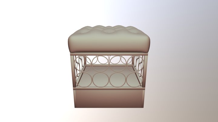 Пуф цветочный малый 3D Model